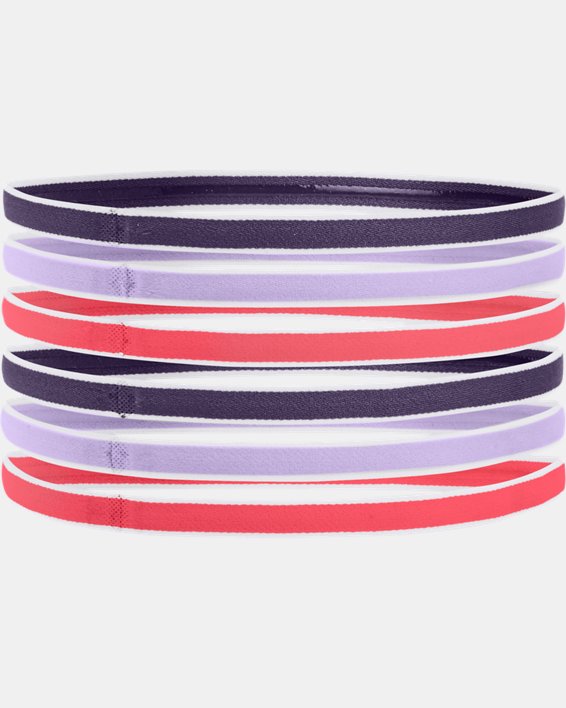 Women's UA Mini Headbands - 6 Pack, Purple, pdpMainDesktop image number 1